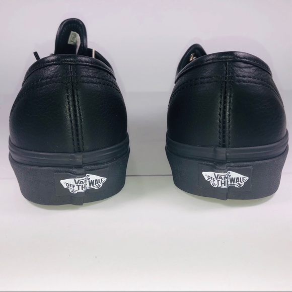 VANS Authentic Soft Leather Triple Black Sneakers - Picture 5 of 11